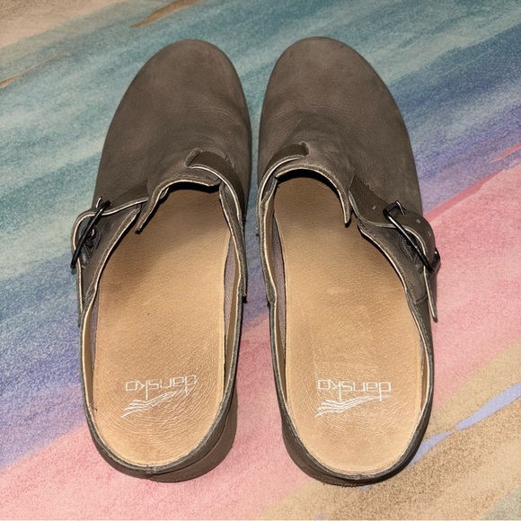 Dansko Caia Comfort Milled Nubuck Brown Mules Clogs Size 41 US 10.5 - 11 Comfort - Picture 6 of 10